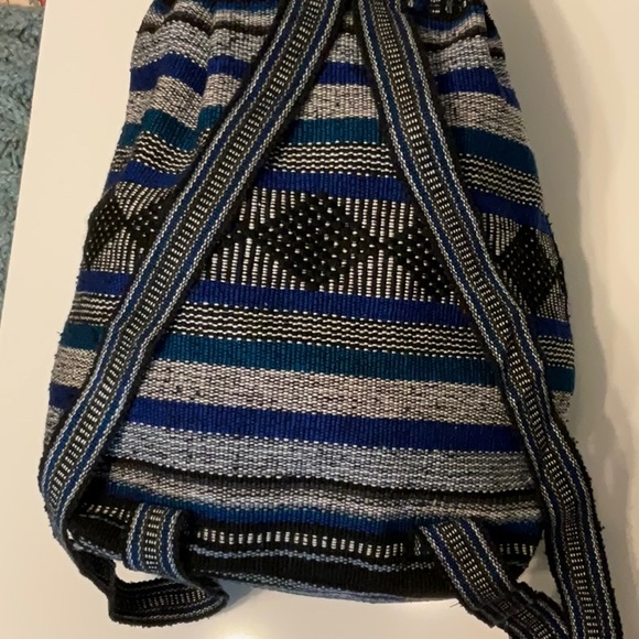Blue & black Artilana Serape backpack - Picture 2 of 9